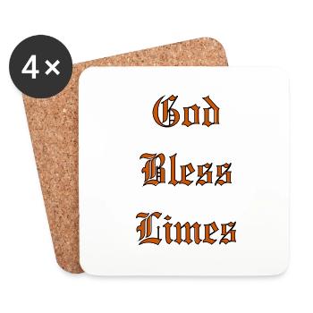 GodBlessLimes - Dessous de verre (lot de 4) - blanc - Devant