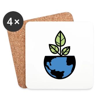 planet erde - Untersetzer (4er-Set) - Weiß - Vorne