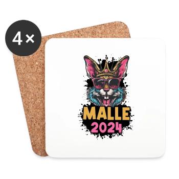 Malle 2024 Rabbit - Coasters (set of 4) - white - Front