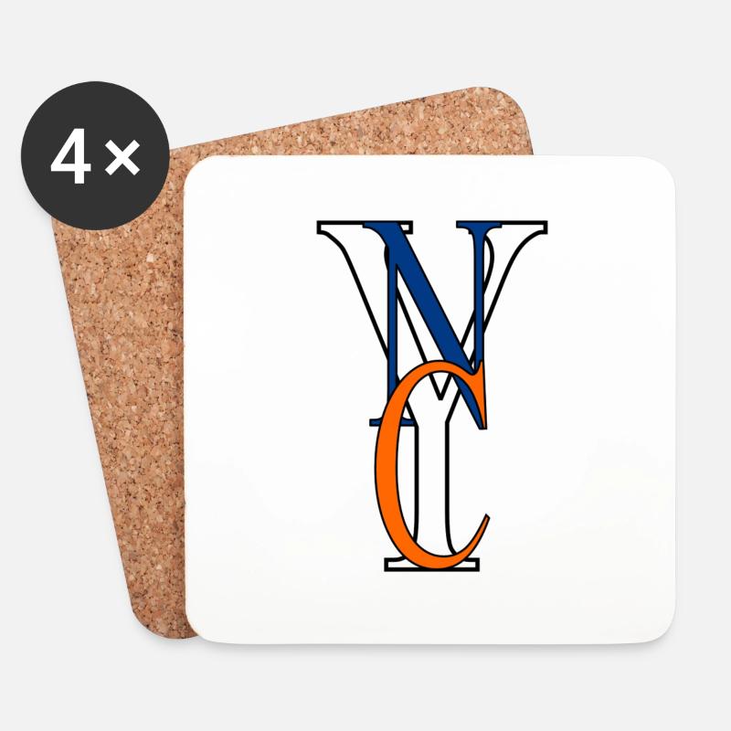 NYC Logo - Untersetzer (4er-Set) - Weiß