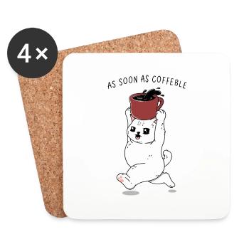 Coffee Please - Coasters (set of 4) - white - Front