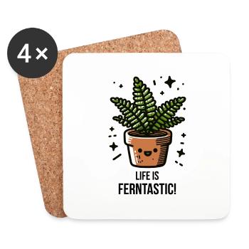 Das Leben ist ferntastisch - Untersetzer (4er-Set) - Weiß - Vorne