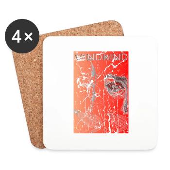 Surreal orange - Coasters (set of 4) - white - Front