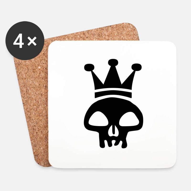 King Scull - Untersetzer (4er-Set) - Weiß
