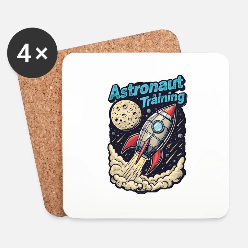 Astronaut in Ausbildung - Untersetzer (4er-Set) - Weiß