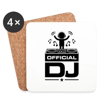 Dj Turntables - Untersetzer (4er-Set) - Weiß - Vorne