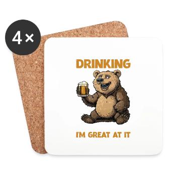 I Don't Have A Drinking Problem I'm Great At It 2 - Untersetzer (4er-Set) - Weiß - Vorne