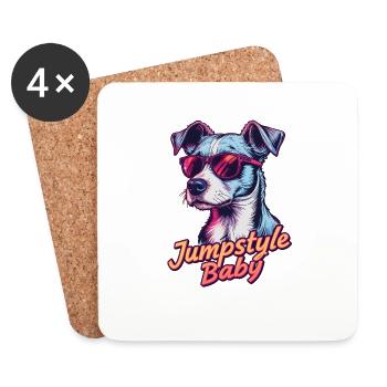 Jumpstyle Baby Dog - Untersetzer (4er-Set) - Weiß - Vorne