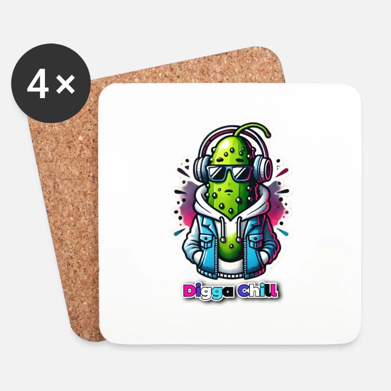 Digga Chill - Coasters (set of 4) - white
