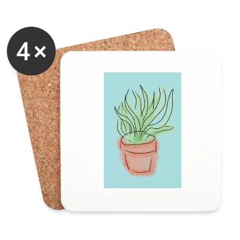 Plant1 - Coasters (set of 4) - white - Front