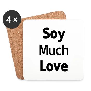 Tofu et tendresse - Soy much love - Dessous de verre (lot de 4) - blanc - Devant