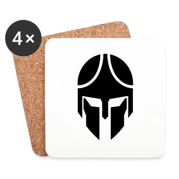 Spartan helmet - Coasters (set of 4) - white - Front