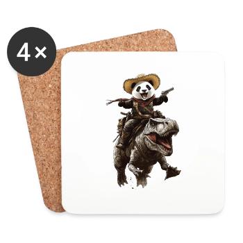 Panda - Untersetzer (4er-Set) - Weiß - Vorne