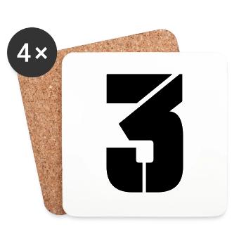 3 - Untersetzer (4er-Set) - Weiß - Vorne