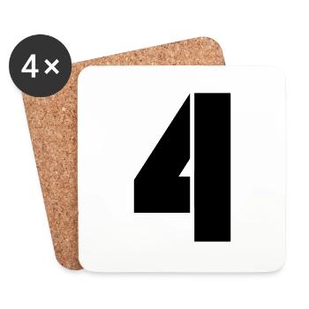 4 - Untersetzer (4er-Set) - Weiß - Vorne