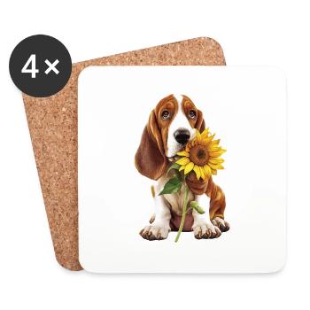 Basset - Untersetzer (4er-Set) - Weiß - Vorne