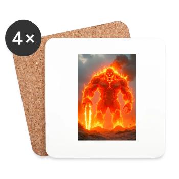 Surt Fire giant leading destruction Ragnarök - Coasters (set of 4) - white - Front