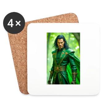 Loki est un dieu rusé et un métamorphe - Dessous de verre (lot de 4) - blanc - Devant