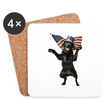 Labrador Retriever - Untersetzer (4er-Set) - Weiß - Vorne