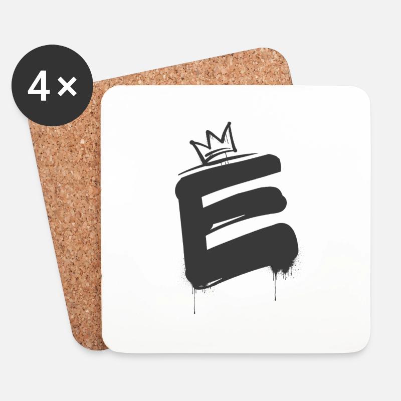 E - Untersetzer (4er-Set) - Weiß