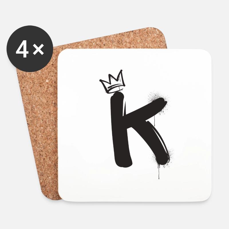 K - Untersetzer (4er-Set) - Weiß