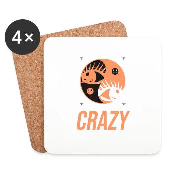 Crazy Little Thinker - Coasters (set of 4) - white - Front