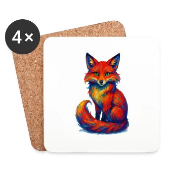 fuchs tier - Untersetzer (4er-Set) - Weiß - Vorne