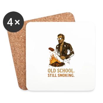 Old School. Still Tuxedo - Coasters (set of 4) - white - Front