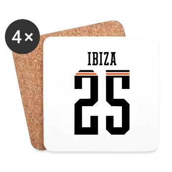 Maillot Ibiza 25 2025 - Dessous de verre (lot de 4) - blanc - Devant