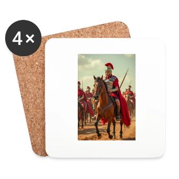 Decurio reitet, slawische Winde flüstern durch Roms - Untersetzer (4er-Set) - Weiß - Vorne