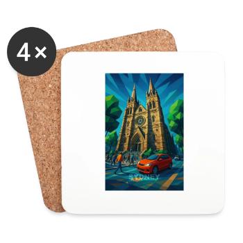 Sydney ST MARY CATHEDRAL – Gothic under the sun - Coasters (set of 4) - white - Front