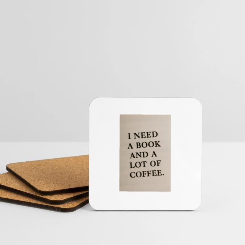 Ich brauche ein Buch und Kaffee Untersetzer (4er-Set)