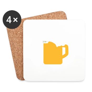 Bier Liga Logo ABI 2025 Maßkrug 1 - Untersetzer (4er-Set) - Weiß - Vorne