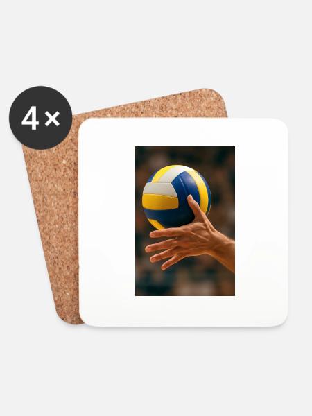 Volleyball - In the middle of the crackdown - Coasters (set of 4) - white