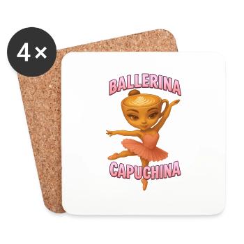 Ballerina Capuchina - Untersetzer (4er-Set) - Weiß - Vorne