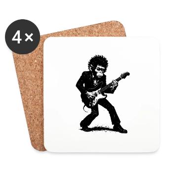 E-Guitar | The Monkey Dance - Untersetzer (4er-Set) - Weiß - Vorne