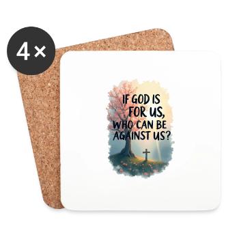 If God Is for Us - Coasters (set of 4) - white - Front