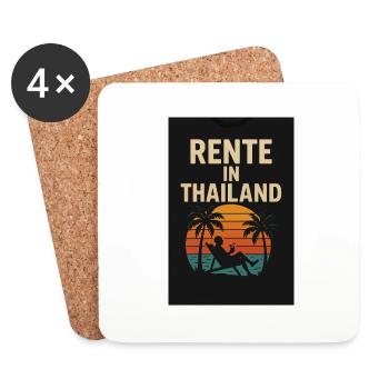 Pension en Thaïlande - Dessous de verre (lot de 4) - blanc - Devant
