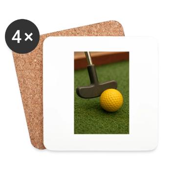 Sport - Minigolf - Dessous de verre (lot de 4) - blanc - Devant