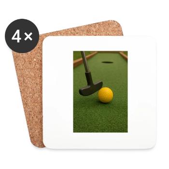 Sport - Minigolf - Dessous de verre (lot de 4) - blanc - Devant