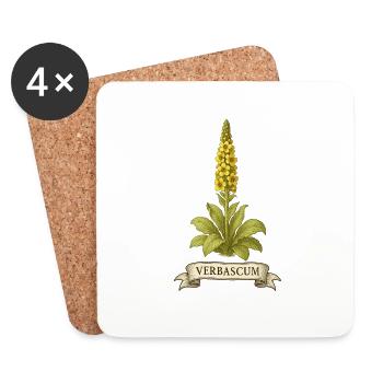 Verbascum thapsus | Leuchtkraft der Natur - Untersetzer (4er-Set) - Weiß - Vorne