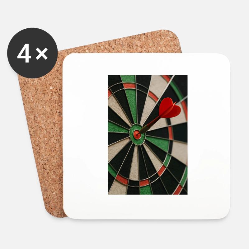 Sport - Darts/Darts - Untersetzer (4er-Set) - Weiß