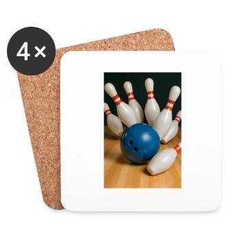 Sports - Bowling - Dessous de verre (lot de 4) - blanc - Devant