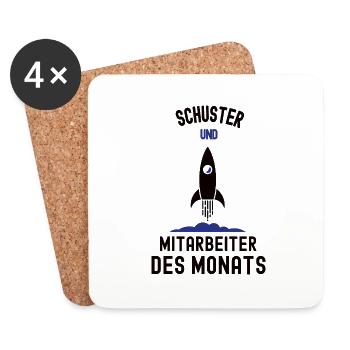 Mitarbeiter des Monats Schuster Bester Schuhmacher - Untersetzer (4er-Set) - Weiß - Vorne