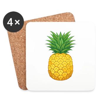 Pineapple - Coasters (set of 4) - white - Front