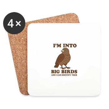 I’m Into Big Birds – Birder Shirt - Coasters (set of 4) - white - Front