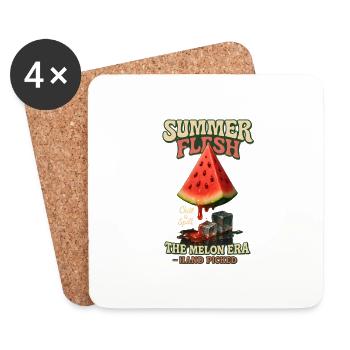 Summer Watermelon Vintage - Coasters (set of 4) - white - Front
