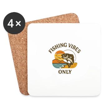 Fishing Vibes Only - Coasters (set of 4) - white - Front