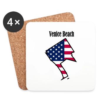 Plage de Venise - Dessous de verre (lot de 4) - blanc - Devant