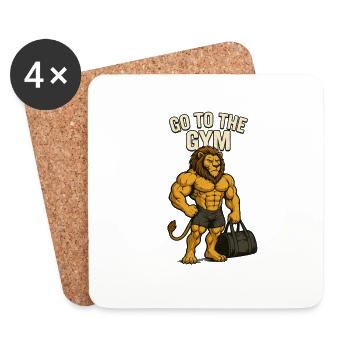GO TO THE GYM - Coasters (set of 4) - white - Front